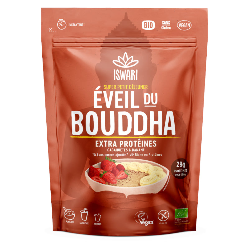Iswari - Bio-Frühstücksmischung aus rohen Erdnüssen und Bananen - 360g 360g