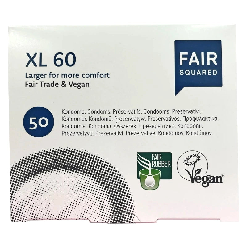 Fair Squared - Kondome XL 60 Naturkautschuk - Packung 50 Stück