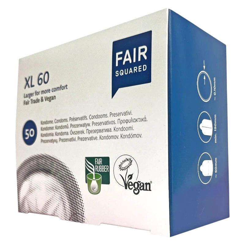 Fair Squared - Kondome XL 60 Naturkautschuk - Packung 50 Stück