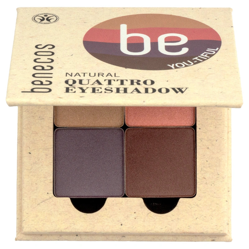 Benecos - Lidschattenpalette Braun, Taupe, Rosa & Lila BIO 4,8g