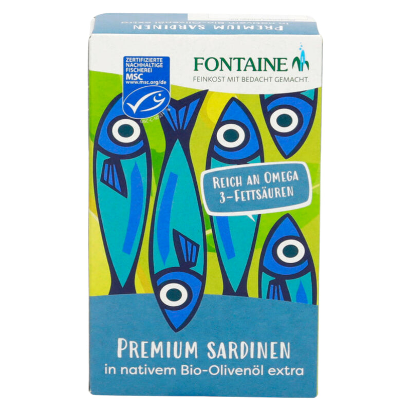 Fontaine - Sardines premium à l'huile d'olive 120g