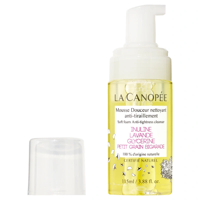 Mousse douceur nettoyant anti-tiraillement inuline, lavande & petit grain