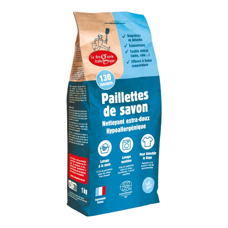 La Droguerie Écologique - Paillettes de savon BIO 1kg