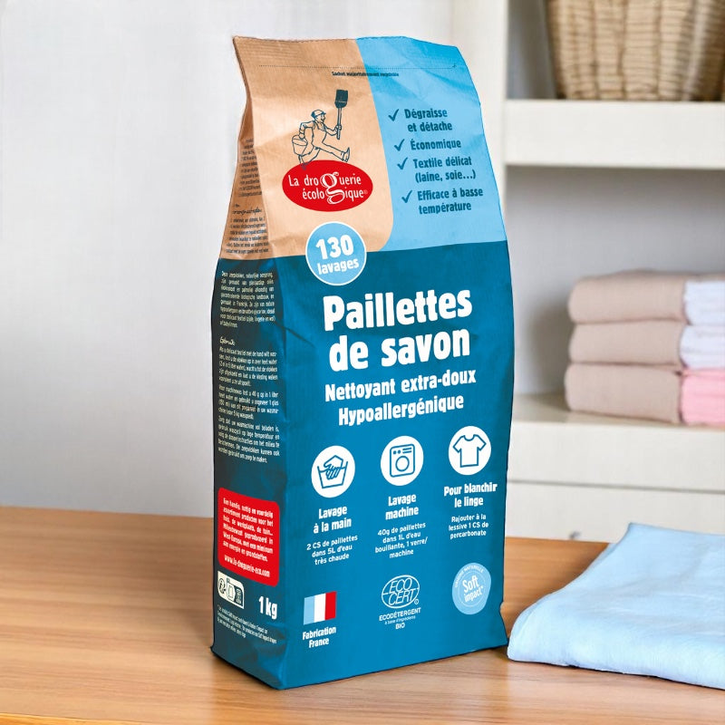 La Droguerie Écologique - Paillettes de savon BIO 1kg