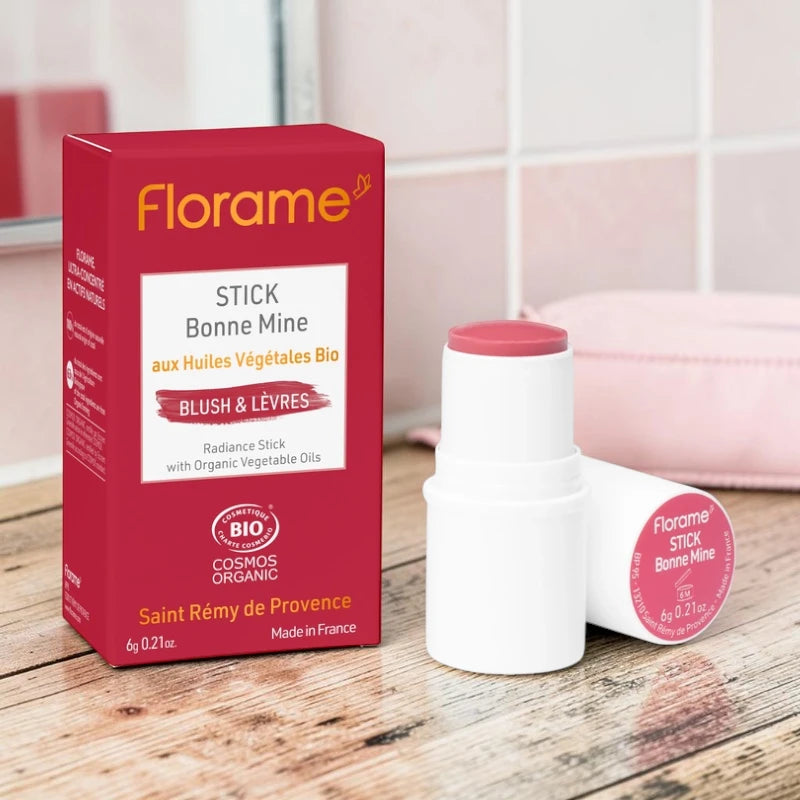 Florame - Stick bonne mine blush & lèvres BIO 6g