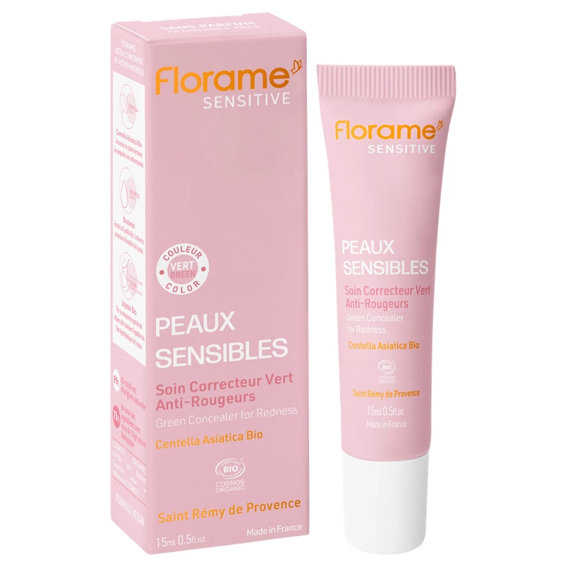 Florame - Soin correcteur vert anti-rougeurs centella asiatica BIO 15ml