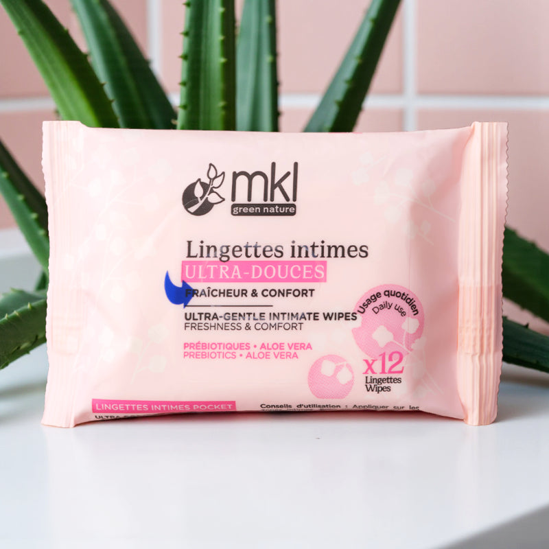 MKL Green Nature - Ultra-sanfte Intimpflegetücher Präbiotika 12 pièces