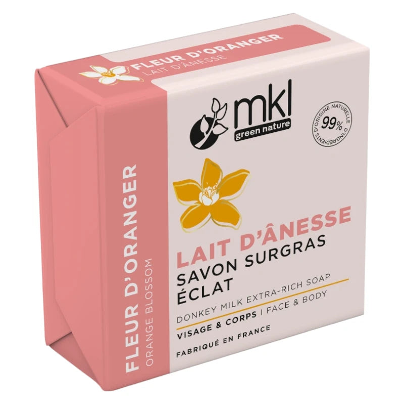Savon surgras lait d'ânesse fleur d'oranger