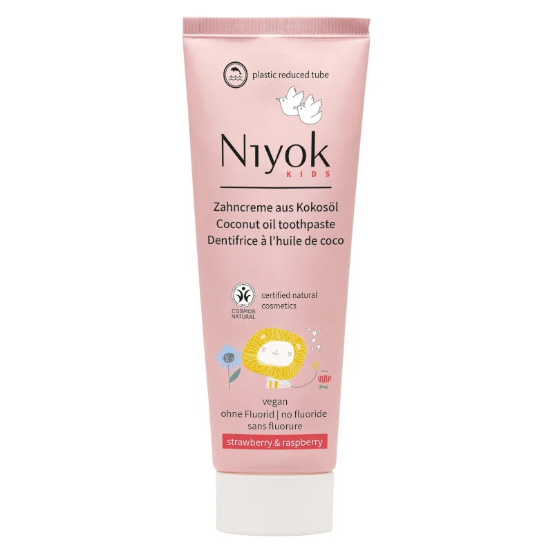 Niyok - Kinderzahnpasta Erdbeere & Himbeere ohne Fluorid 75ml