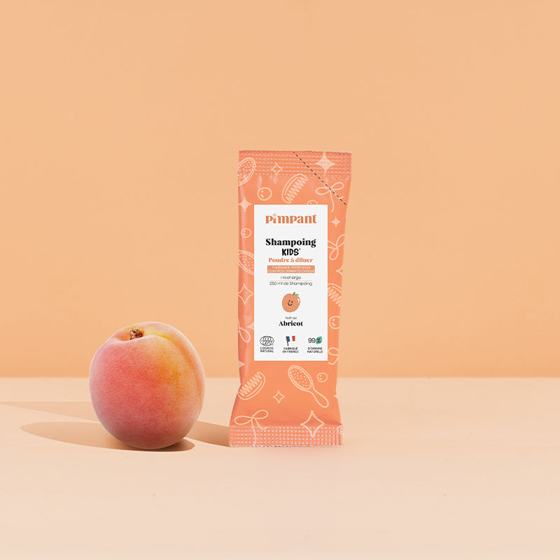 Kinder-Shampoo-Pulver zum Verdünnen Aprikose