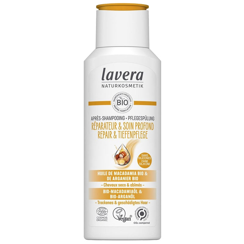 Lavera - Après-shampooing réparation & soin BIO macadamia & argan 200ml