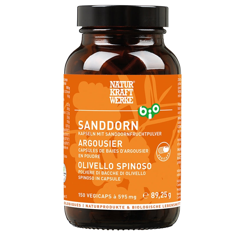 NaturKraftWerke - Bio-Sanddornbeeren 150 Kapseln à 595mg
