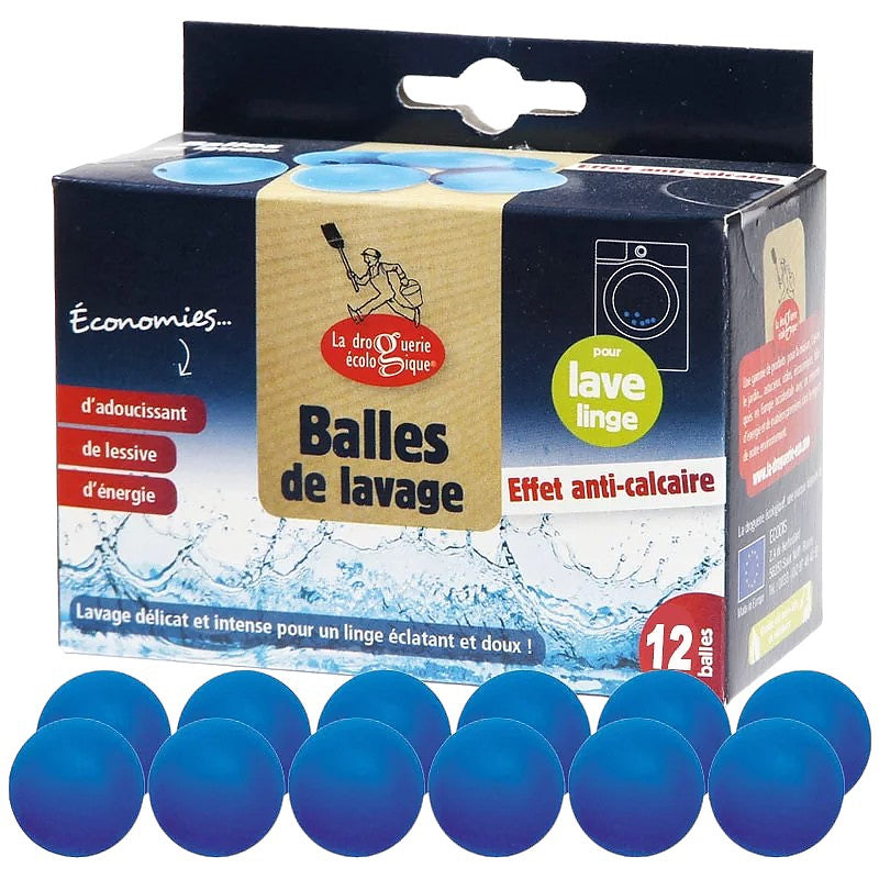 La Droguerie Écologique - Balles de lavage anti-calcaire 12 pièces