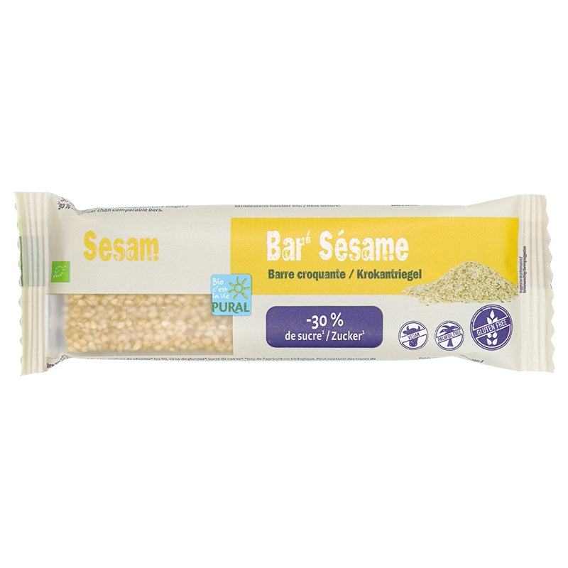 Barre au sésame allégée en sucre BIO