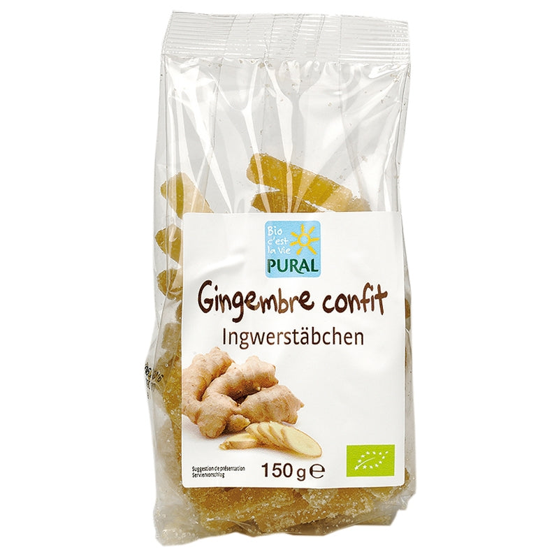Bio-Kandierter Ingwer - 150 g - Pural