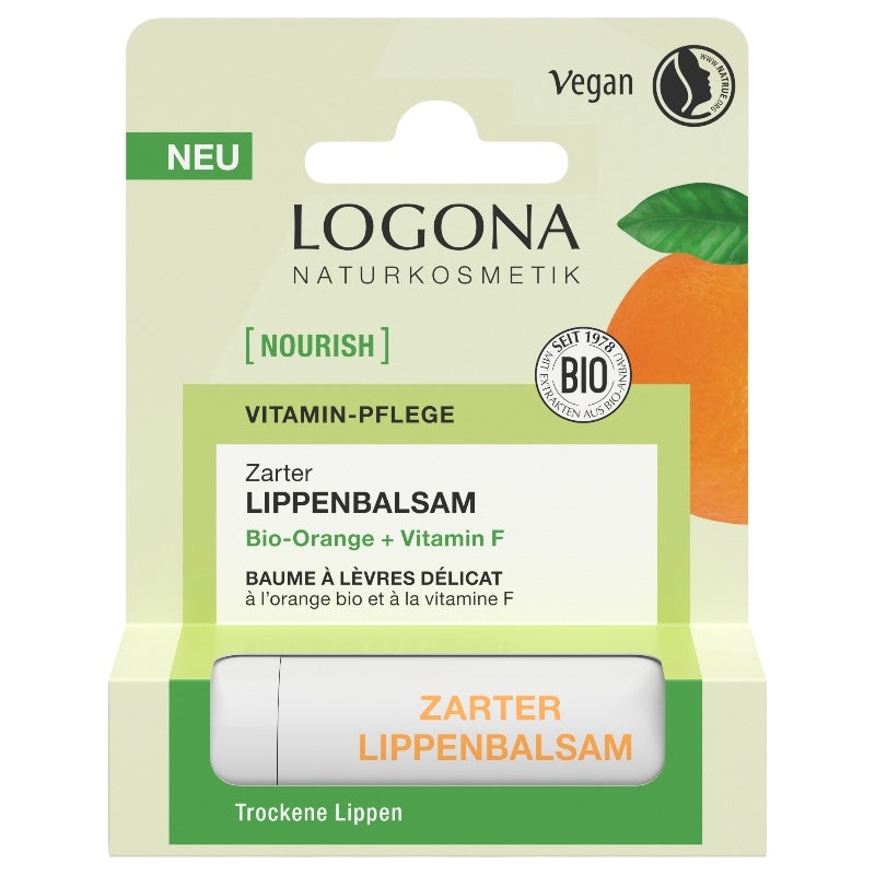 Logona - Zarter Lippenbalsam mit Orange und Vitamin F BIO 4.6g