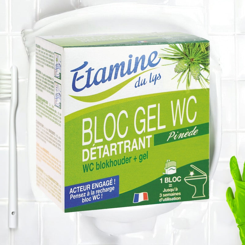 Etamine du Lys - Bloc gel WC détartrant écologique pin & eucalyptus 50ml