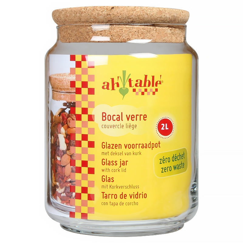 Ah Table ! - Vorratsglas 2 l mit Korkdeckel stapelbar