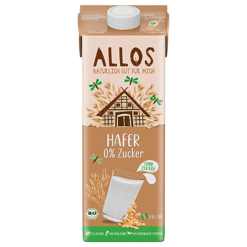 Allos - Haferdrink ohne Zucker BIO 1l