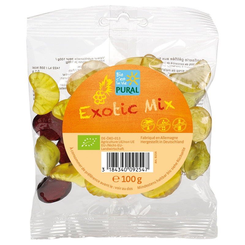 Bonbons aux fruits exotiques BIO avec gélatine Exotic Mix