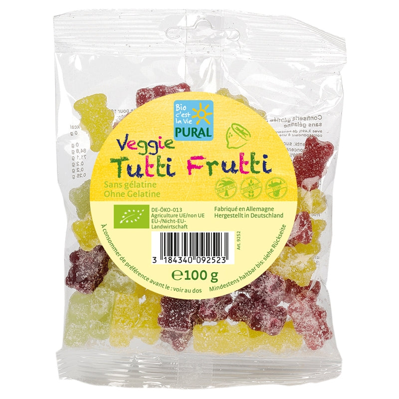 Pural - Bio-Fruchtgummibärchen ohne Gelatine 100g