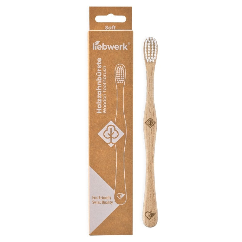 Liebwerk - Brosse à dents en bois "arbre feuillu" Soft Nylon