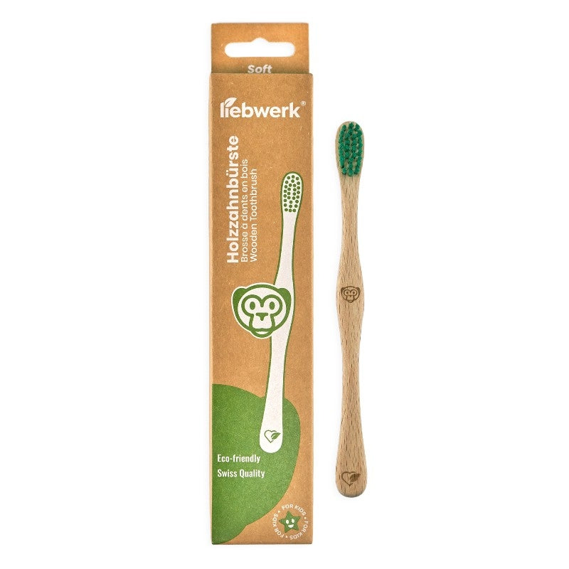 Liebwerk - Kinderzahnbürste aus Holz "Affe" Soft