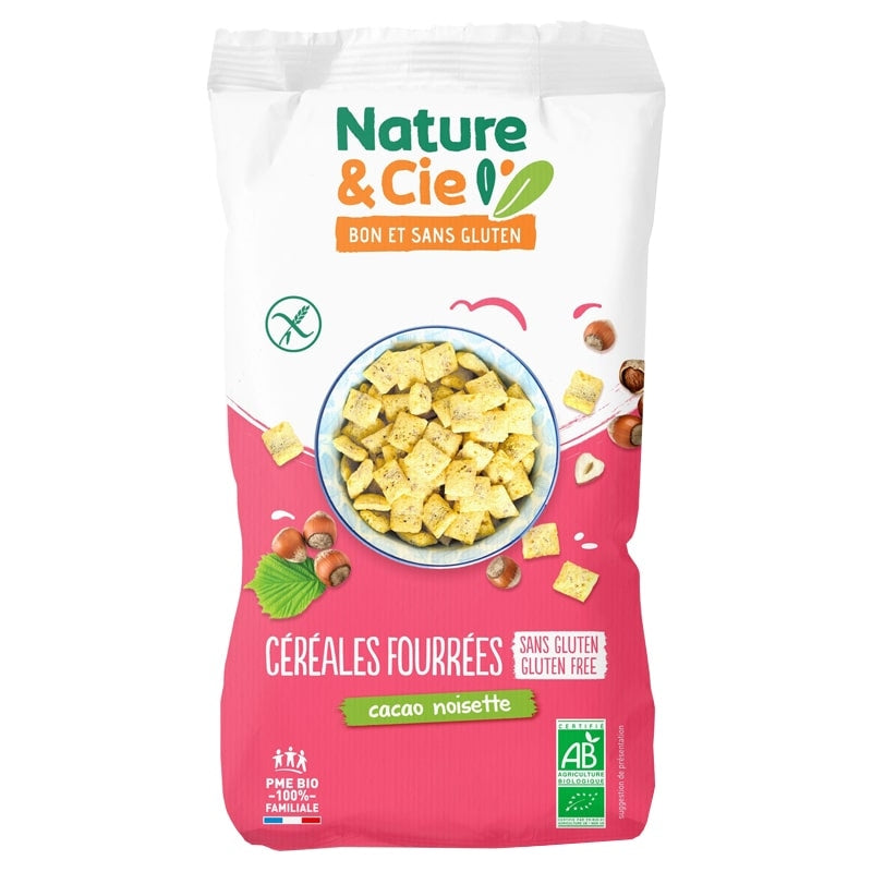 Nature & Cie - Céréales fourrées cacao & noisette BIO 250g