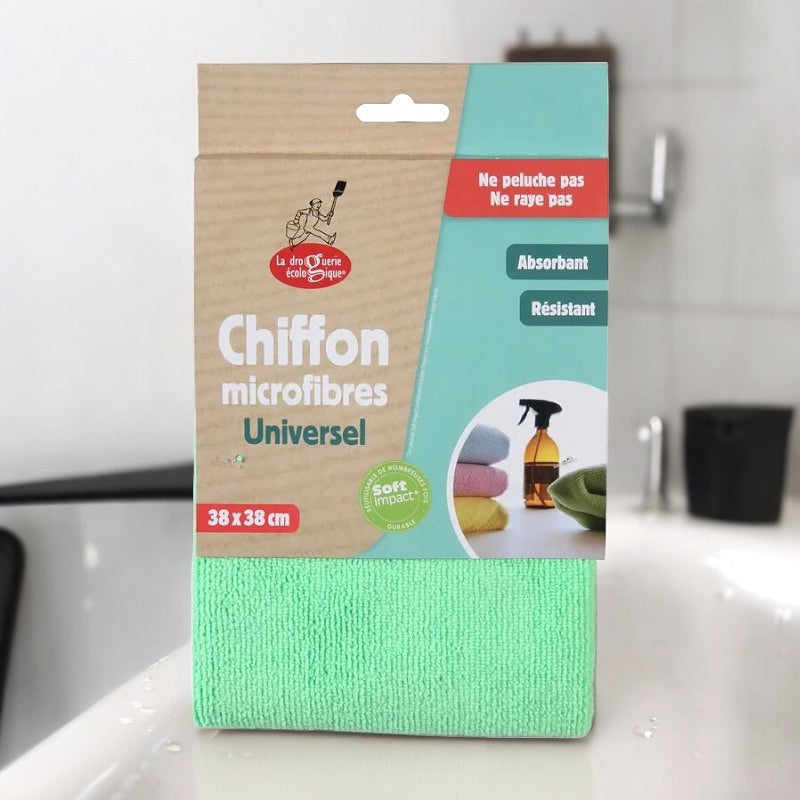 La Droguerie Écologique - Chiffon vert en microfibres universel