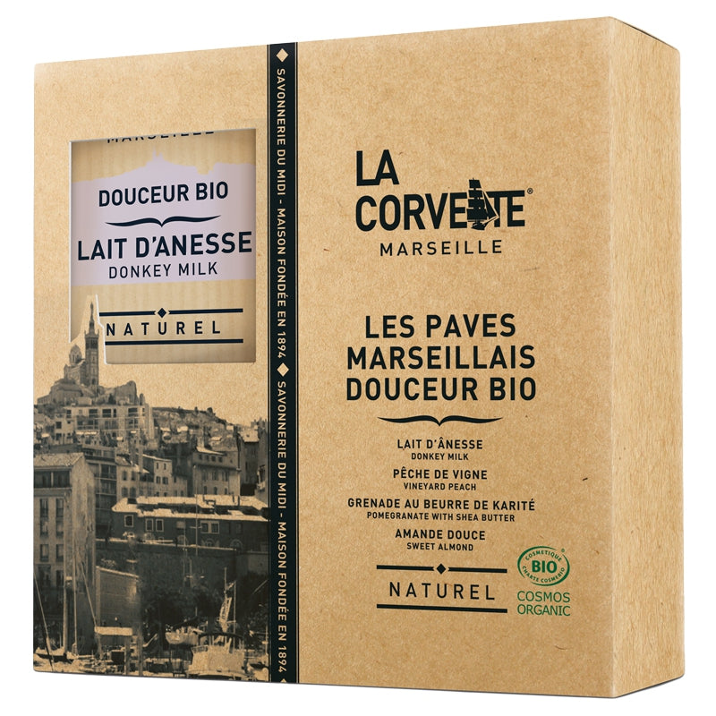 La Corvette - Set sanfter Marseille-Seifenstücke BIO