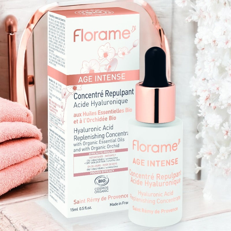 Florame - Concentré repulpant BIO acide hyaluronique & orchidée 15ml