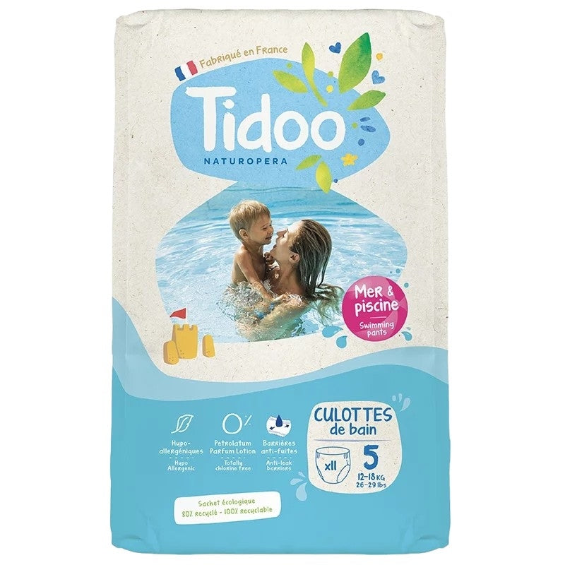 Umweltfreundliche Schwimmwindeln, Größe 5L (12-18 kg) - 11 Stück - Tidoo