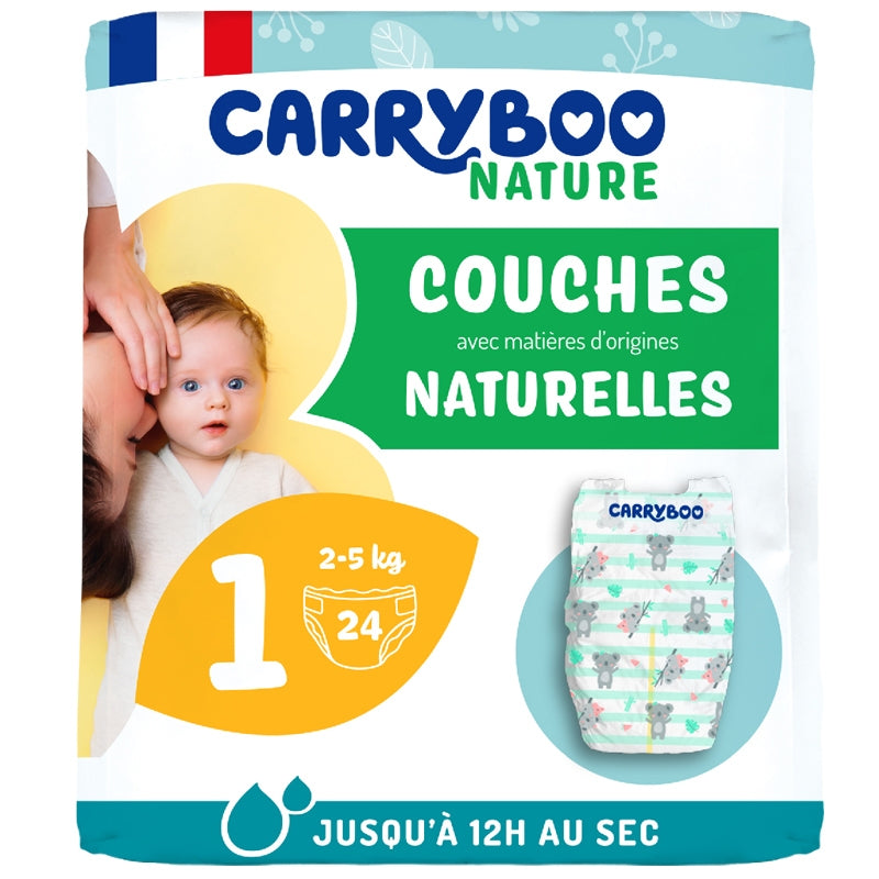 Carryboo - Windeln Größe 1 - 2-5kg - 24 Stück