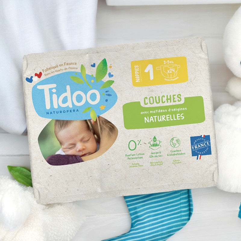 Tidoo Windeln Größe 1 XS 2-5 kg - 24 Stück