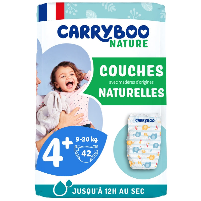 Carryboo - Windeln Größe 4+ - 9-20kg - 42 Stück