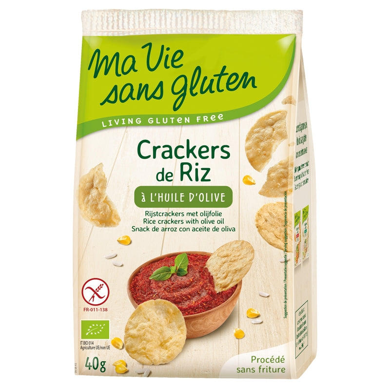 Ma vie sans gluten - Bio-Reiscracker mit Olivenöl 40g