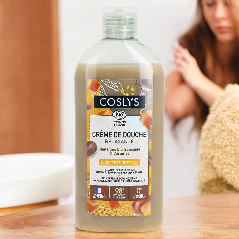 Coslys - Crème de douche relaxante BIO châtaigne & caramel 250ml