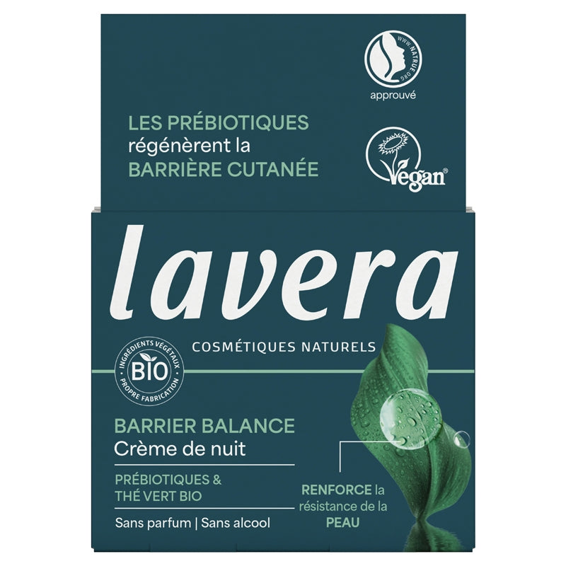 Lavera - Crème de nuit BIO prébiotiques & thé vert 50ml