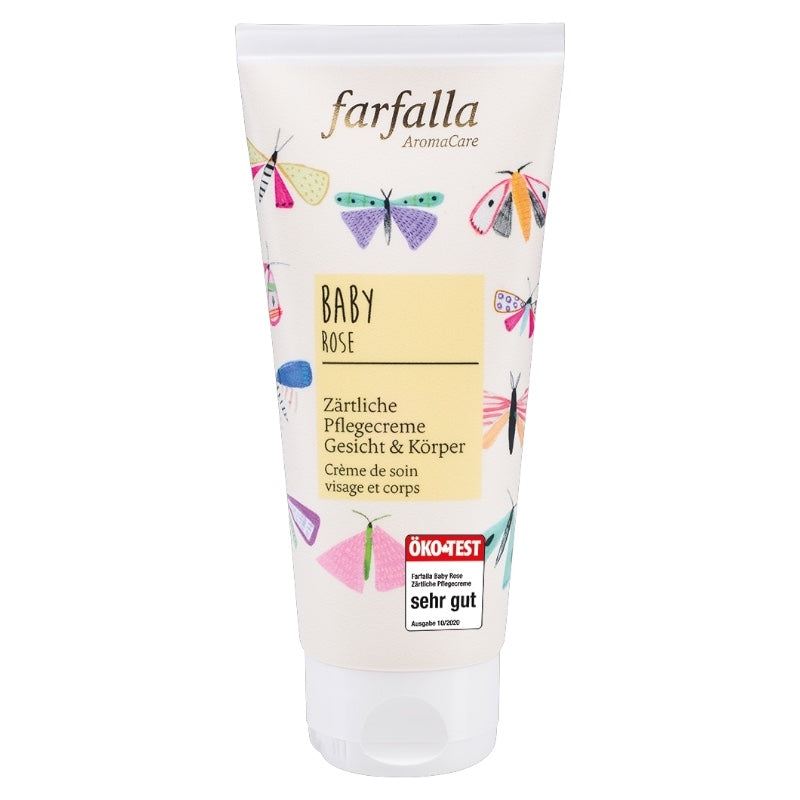 Farfalla - Baby Pflegecreme Gesicht & Körper Rose BIO 100ml