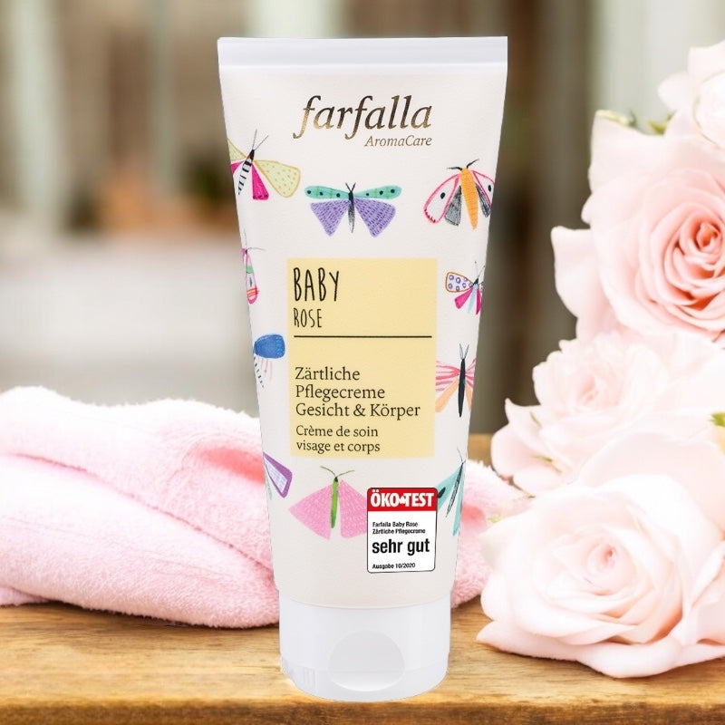 Farfalla - Baby Pflegecreme Gesicht & Körper Rose BIO 100ml