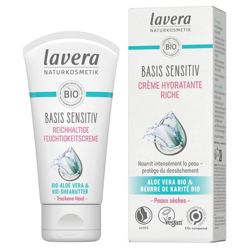 Lavera - Crème hydratante riche BIO aloe vera & karité 50ml