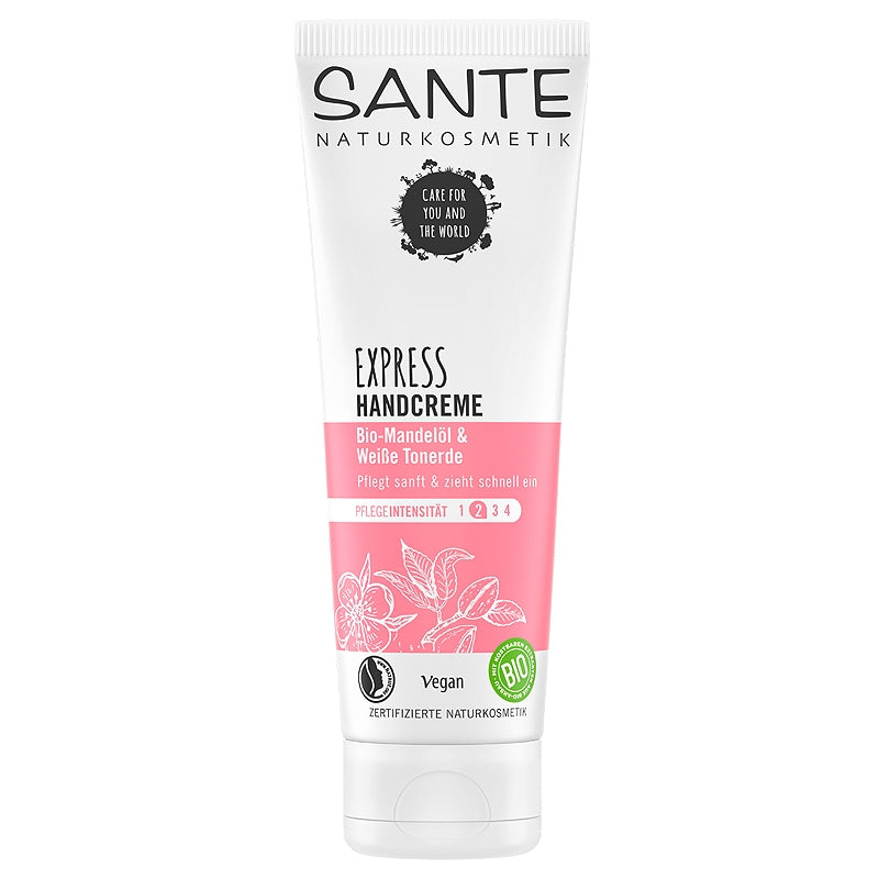 Crème pour les mains express BIO argile blanche & amande