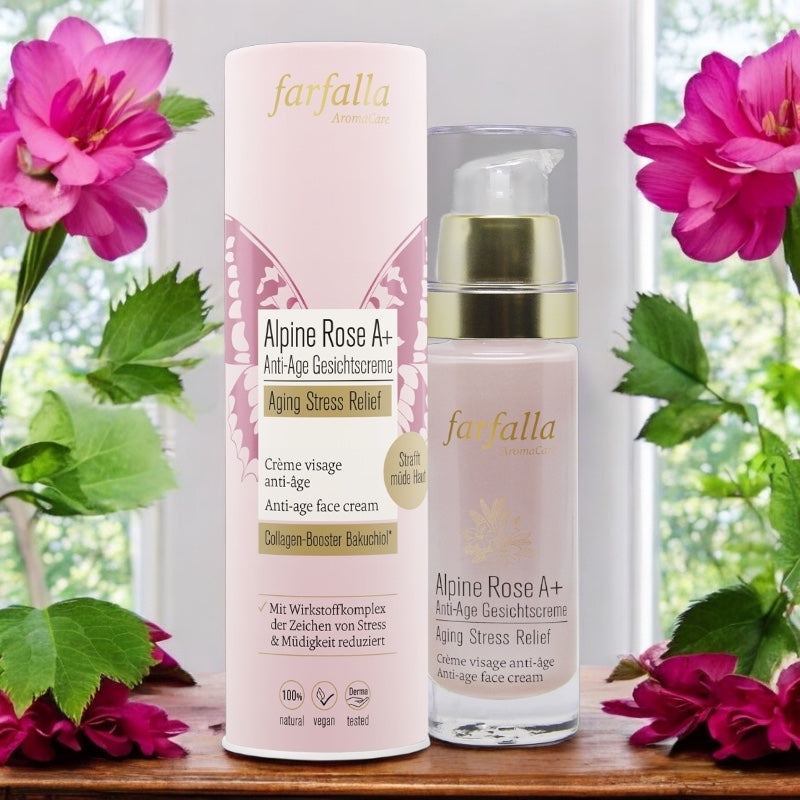 Farfalla - Crème visage anti-âge BIO rose Alpine A+ 30ml