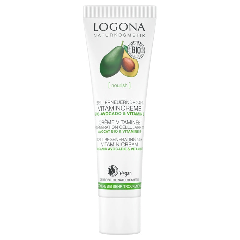 Logona - Crème vitaminée régénération cellulaire 24h BIO avocat 30ml
