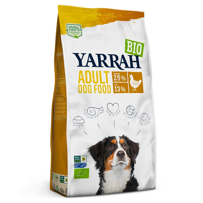 Bio-Hundefutter mit Huhn und Getreide - 15 kg - Yarrah