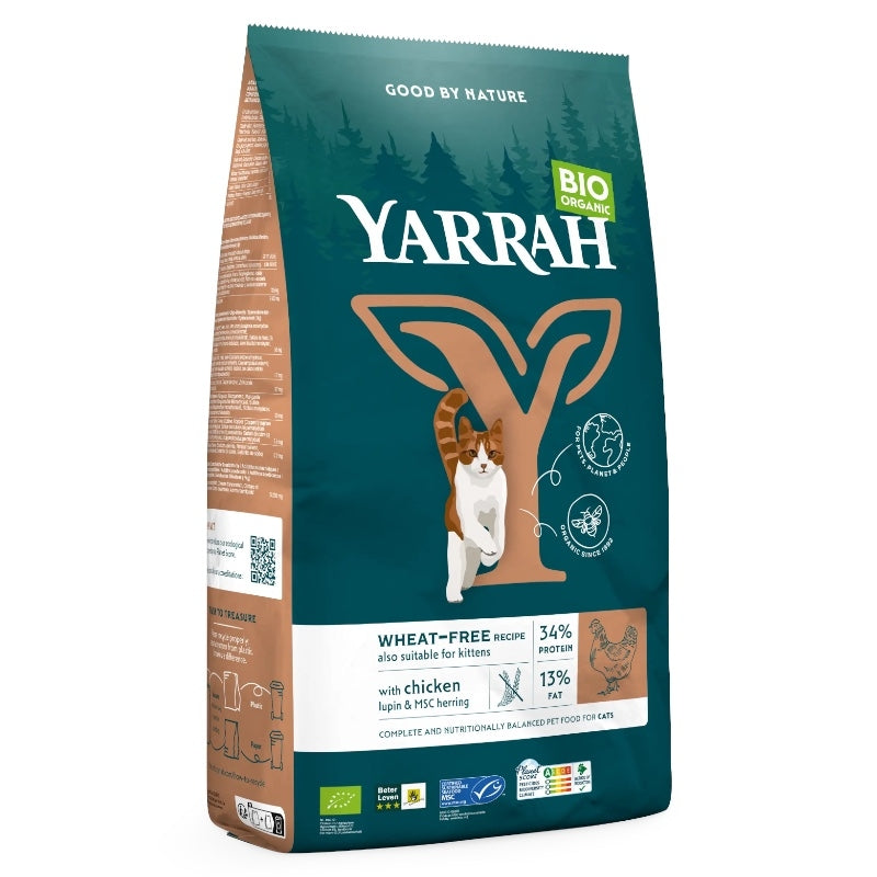 Croquettes poulet & poisson sans blé pour chat BIO - 800g