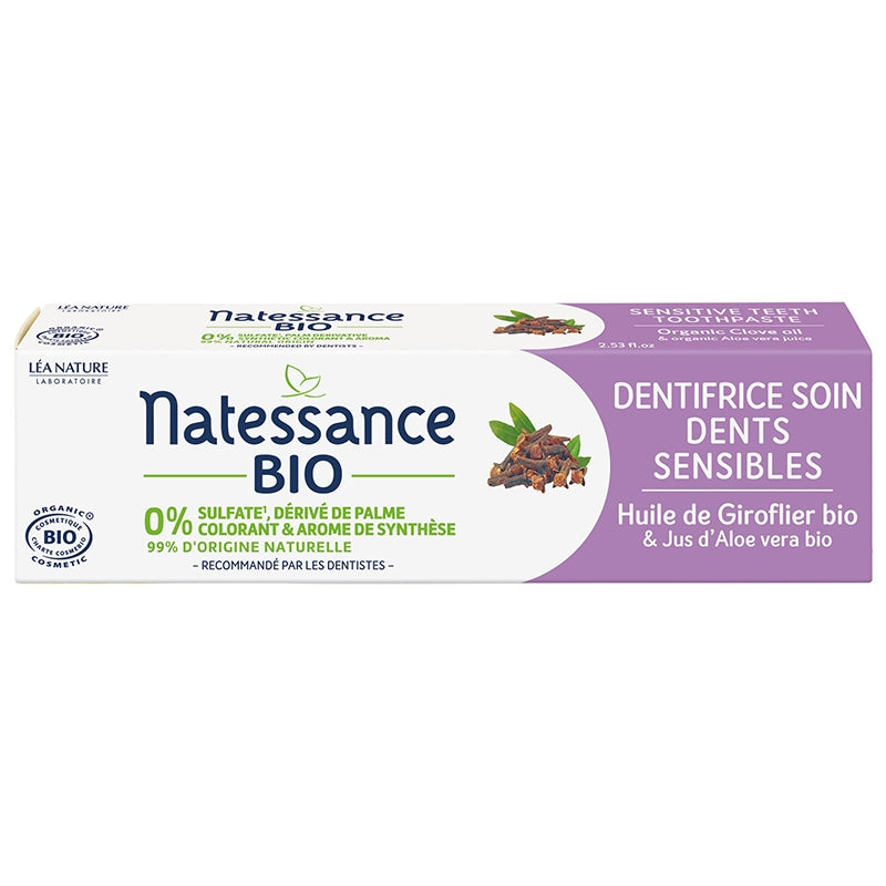 Natessance - Zahnpasta Sensitive Nelke & Aloe Vera BIO 75ml