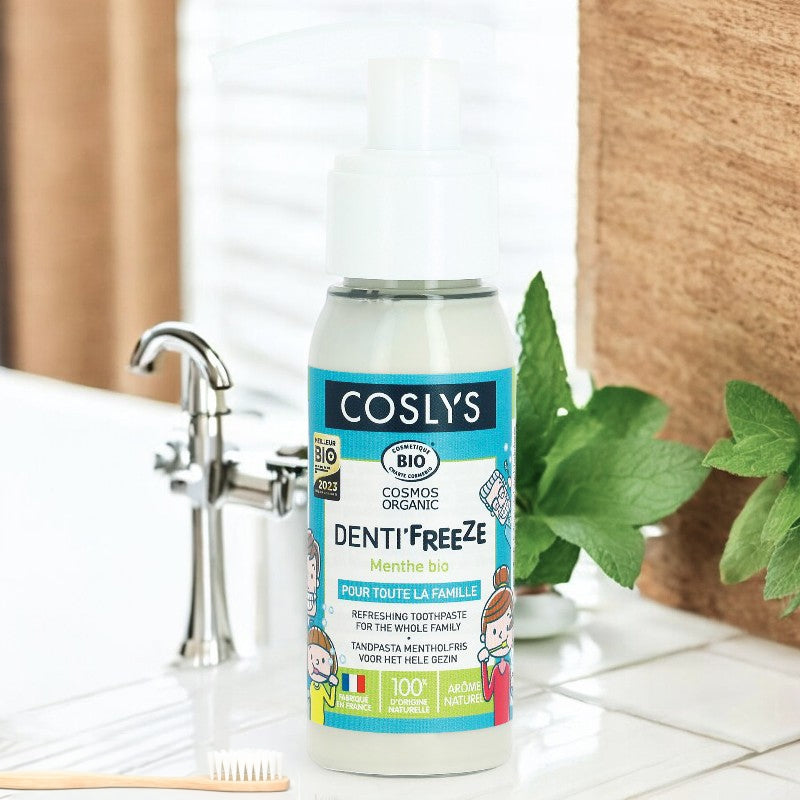 Coslys - Familien-Zahnpasta Minze ohne Fluorid BIO 55g