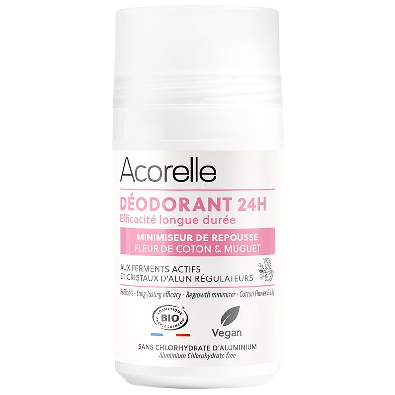 Acorelle - Déodorant bille bio sans aluminium minimiseur de repousse muguet 50ml