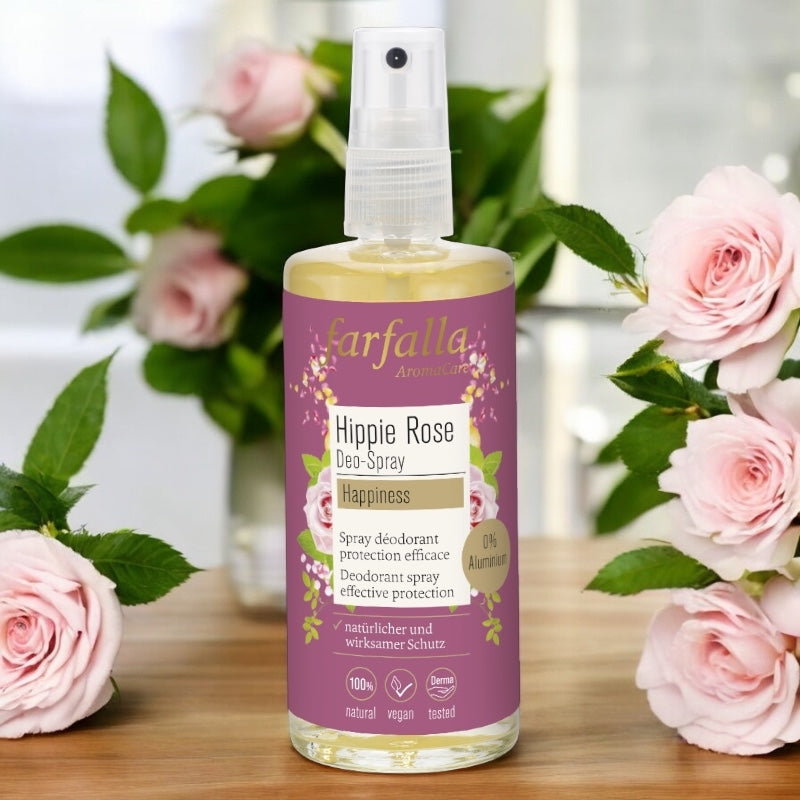 Farfalla - Déodorant spray BIO rose, iris, vanille & orange 100ml